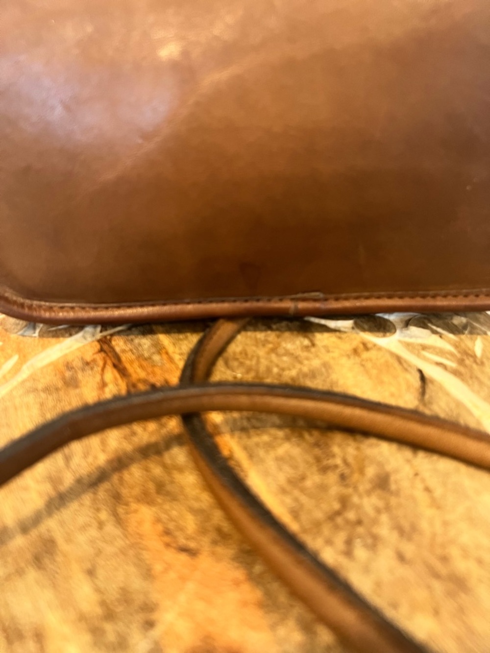 VTG. 70’s Coach NYC  Dinky Penny Classic Brown Leather Crossbody Bag - Picture 6 of 14